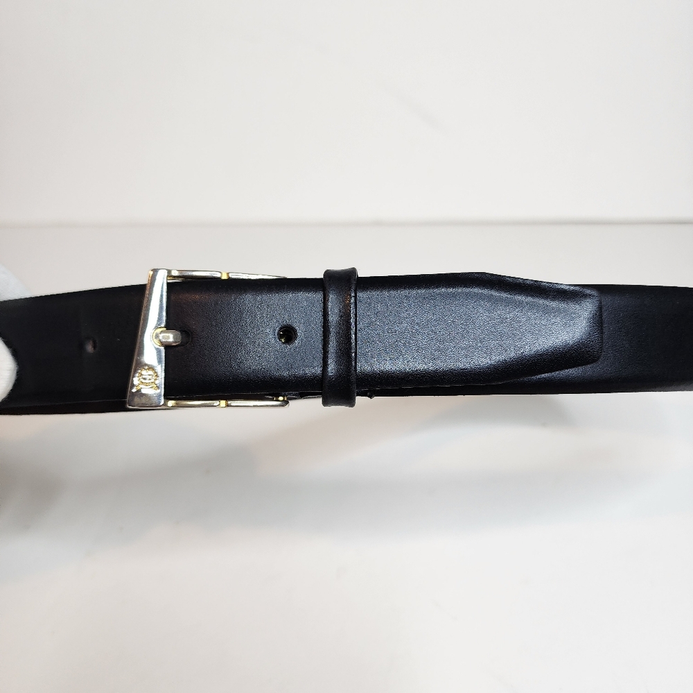Christian Dior Vintage Black Split Leather Belt